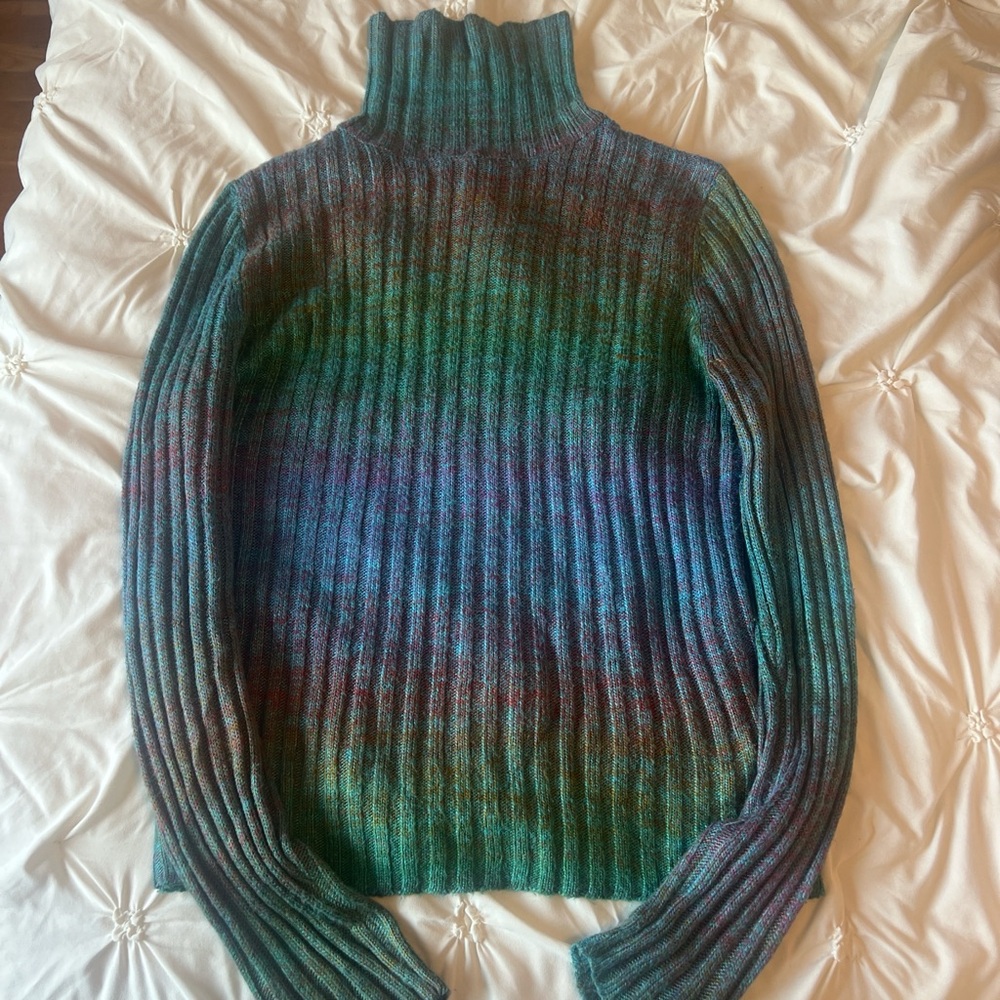 Coldwater Creek Vibrant Ribbed Turtleneck Sweater